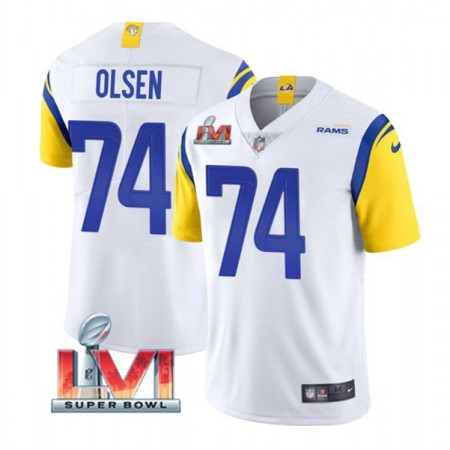 Herren Los Angeles Rams Trikot Merlin Olsen 74 Super Bowl LVI 2022 Vapor Limited Rosa